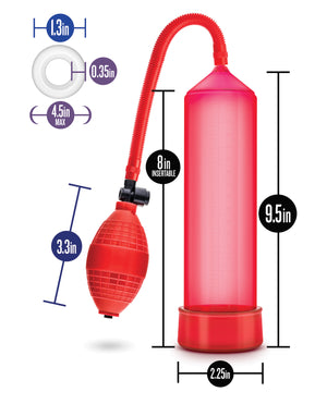 Performance Blush Performance VX101 Male Enhancement Pump - Red - Image 4