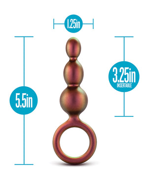 Anal Adventures Blush Anal Adventures Matrix Beaded Loop Plug - Copper - Image 4