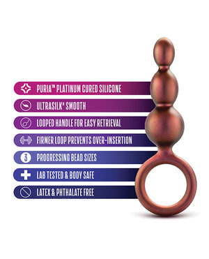 Anal Adventures Blush Anal Adventures Matrix Beaded Loop Plug - Copper - Image 5