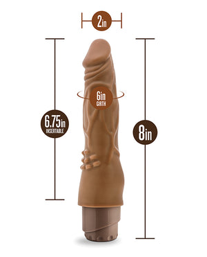 Dr. Skin Blush Dr. Skin Cock Vibe 8" Vibrating Cock - Mocha - Image 5