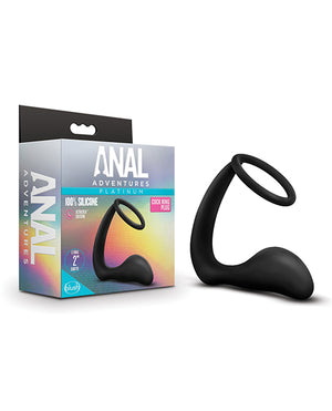 Anal Adventures Blush Anal Adventures Cock Ring Plug - Black - Image 2
