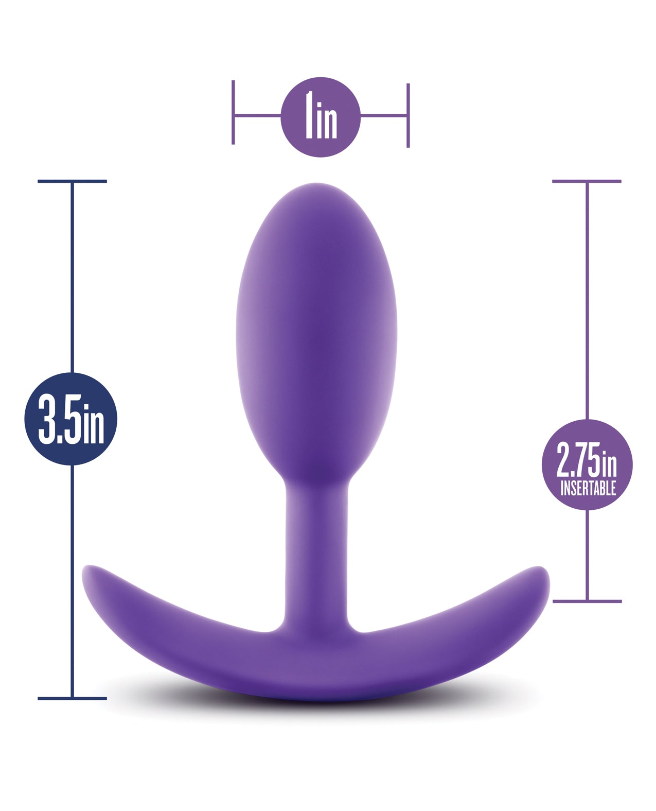 Luxe Blush Luxe Wearable Vibra Slim Plug Small - Purple