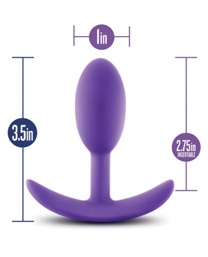 Luxe Blush Luxe Wearable Vibra Slim Plug Small - Purple