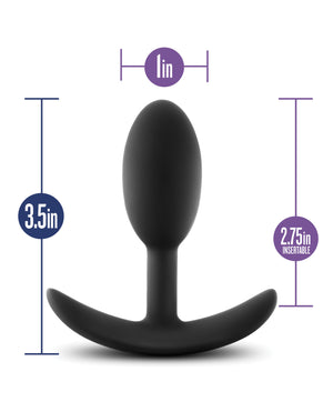 Luxe Blush Luxe Wearable Vibra Slim Plug Small - Black - Image 2
