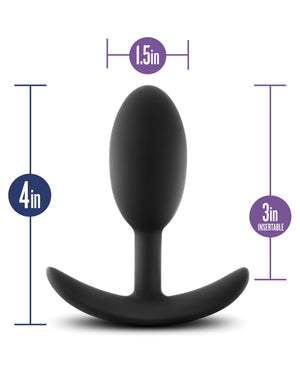 Luxe Blush Luxe Wearable Vibra Slim Plug Medium - Black - Image 4