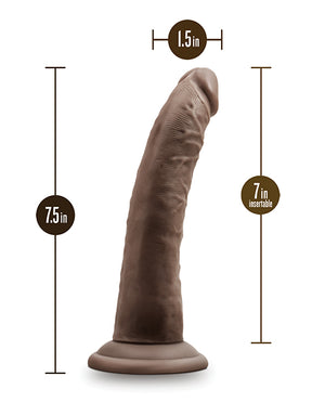 Dr. Skin Blush Dr. Skin Plus 7" Posable Dildo - Chocolate - Image 4