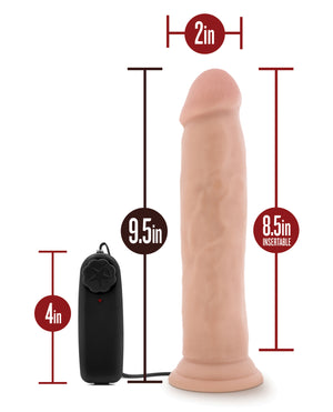 Dr. Skin Blush Dr. Skin Dr. Throb 9.5" Cock w/Suction Cup - Vanilla - Image 4