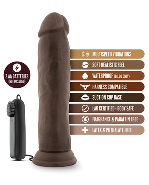 Dr. Skin Blush Dr. Skin Dr. Throb 9.5" Cock w/Suction Cup - Chocolate - Image 5