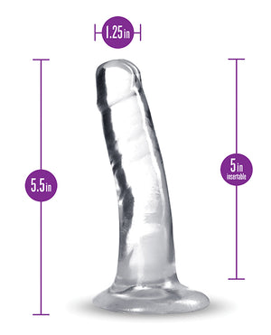B Yours Plus Blush B Yours Plus 5" Hard n' Happy Dildo - Clear - Image 4