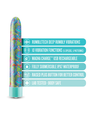 Limited Addiction Blush Limited Addiction Utopia 7" Rechargeable Vibe - Aqua - Image 5