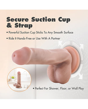 Blush Dr. Skin Plus 6" Posable Dildo With Balls - Vanilla - Image 5