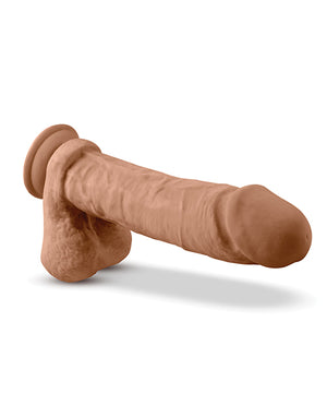 Dr. Skin Blush Dr. Skin Silicone Dr. Julian 9" Dildo w/Balls - Mocha - Image 3
