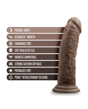 Blush Dr. Skin Silicone Dr. Shepherd 8" Dildo w/Suction Cup - Chocolate - Image 5