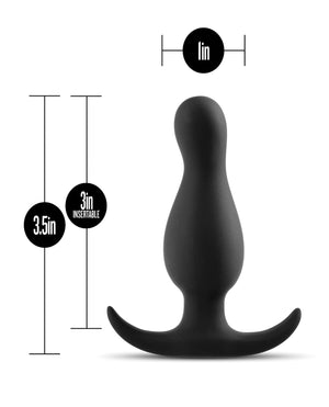 Anal Adventures Blush Anal Adventures Curve Plug - Black - Image 3