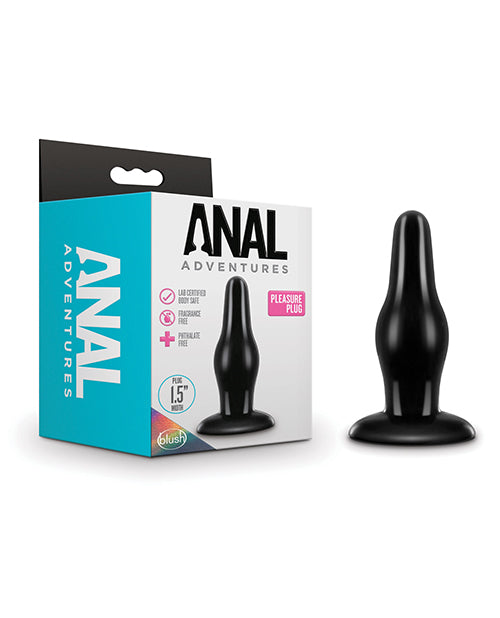 Anal Adventures Blush Anal Adventures Pleasure Plug - Black - Image 2