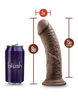 Dr. Skin Blush Dr. Skin Plus 8" Posable Dildo - Chocolate - Image 4
