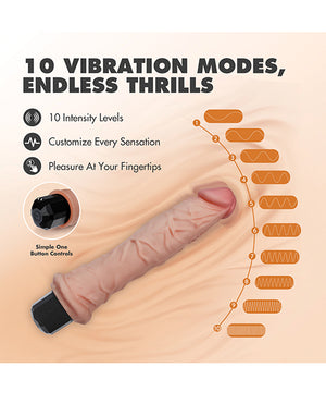 Dr. Skin Blush Dr. Skin Dr. Webber 9.75" Vibrating Dildo - Image 5