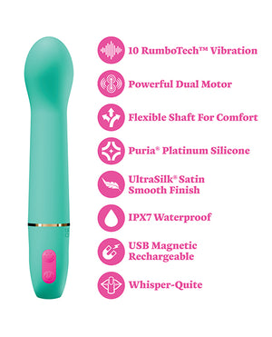 Aria - Flirty AF 2.0 - Rechargeable Vibe - Teal - Image 5