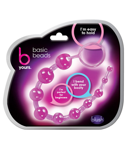B Yours Blush B Yours Basic Anal Beads - Purple - Image 2