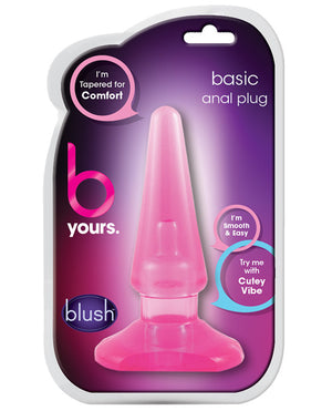 B Yours Blush B Yours Basic Anal Plug - Pink