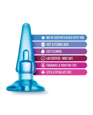B Yours Blush B Yours Basic Anal Plug - Blue - Image 3