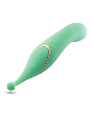 Blush Novelties Blush Stella 7 Inch Dual-Ended Clitoral G-Spot Vibrating Wand With Precision Stimulation - Green - Image 4