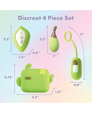 Play With Me Blush Play With Me Blooming Bliss Remote Controlled Vibrating Kit - Green - Image 4