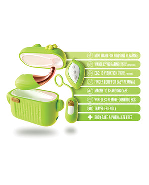 Play With Me Blush Play With Me Blooming Bliss Remote Controlled Vibrating Kit - Green - Image 5