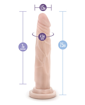 Dr. Skin Blush Dr. Skin Silicone Dr. Carter 7.5" Dildo - Vanilla - Image 4