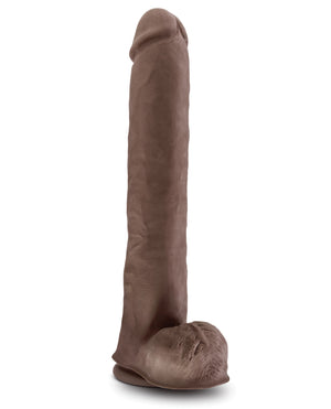 Au Naturel Blush Au Naturel Daddy 14" Sensa Feel Dual Density Dong w/Suction Cup - Chocolate - Image 2