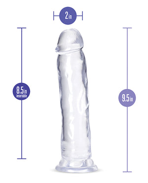 B Yours Plus Blush B Yours Plus 9" Thrill n Drill - Clear - Image 4