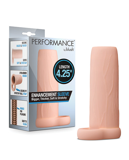 Performance Blush Performance 4.25" Enhancement Sleeve - Beige