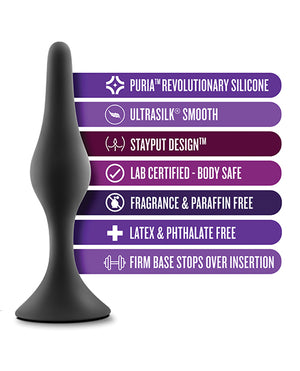 Anal Adventures Blush Anal Adventures Platinum Silicone Beginner Plug Kit - Black - Image 5