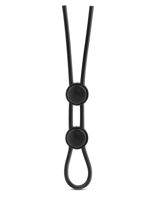 Stay Hard Blush Stay Hard Silicone Double Loop Cock Ring - Black - Image 2