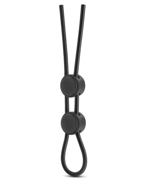 Stay Hard Blush Stay Hard Silicone Double Loop Cock Ring - Black - Image 3