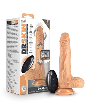 Dr. Skin Blush Dr. Skin Silicone Dr. Grey 7" Thrusting Dildo - Vanilla