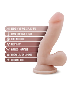 Au Naturel Blush Au Naturel 6.5" Sensa Feel Dildo - Beige - Image 5