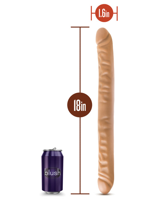 Dr. Skin Blush Dr. Skin 18" Double Dildo - Mocha - Image 2