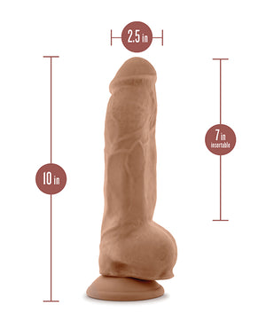 Au Naturel Blush Au Natural 10" Big Boy Realistic Dildo w/Balls - Mocha - Image 5