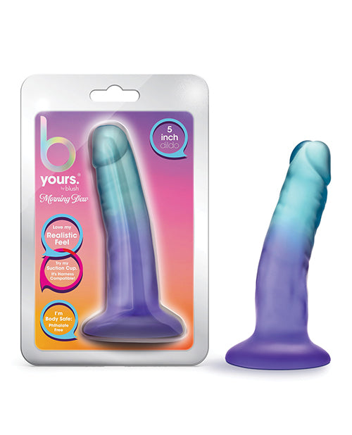 B Yours Blush B Yours 5" Morning Dew Dildo - Sapphire