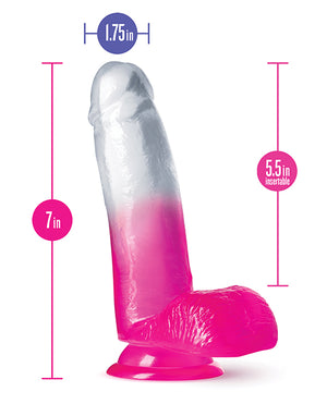 B Yours Blush B Yours 7" Sugar Magnolia Dildo - Fuchsia - Image 4
