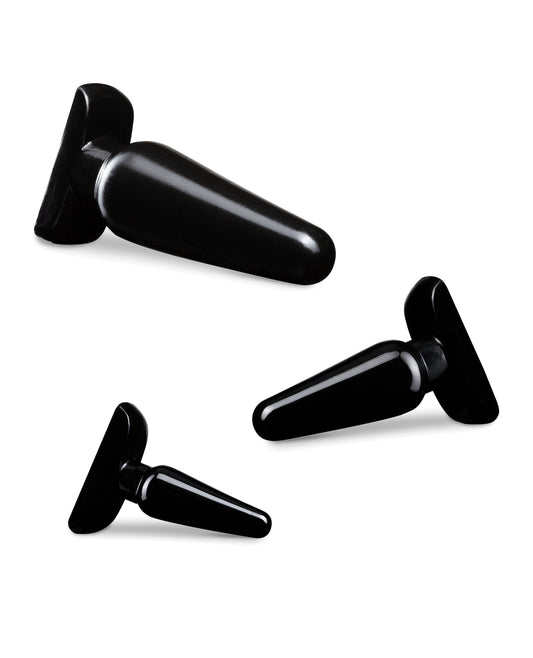 Anal Adventures Blush Anal Adventures Basic Plug Kit - Black - Image 2