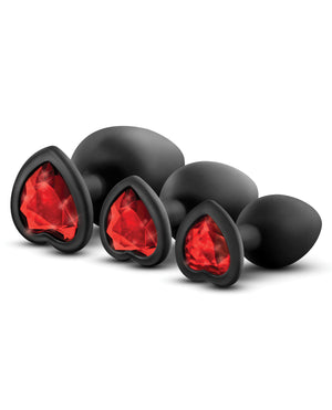 Luxe Blush Luxe Bling Plugs Training Kit - Black w/Red Gems - Image 3