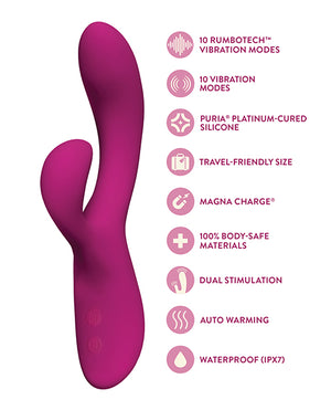 Blush Quinn Rabbit Vibrator - Burgundy - Image 5