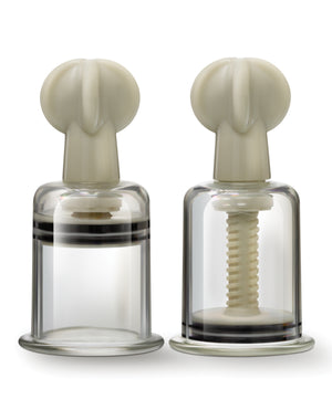 Temptasia Blush Temptasia Clit &amp; Nipple Large Twist Suckers - Clear Set of 2 - Image 3