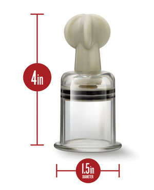 Temptasia Blush Temptasia Clit &amp; Nipple Large Twist Suckers - Clear Set of 2