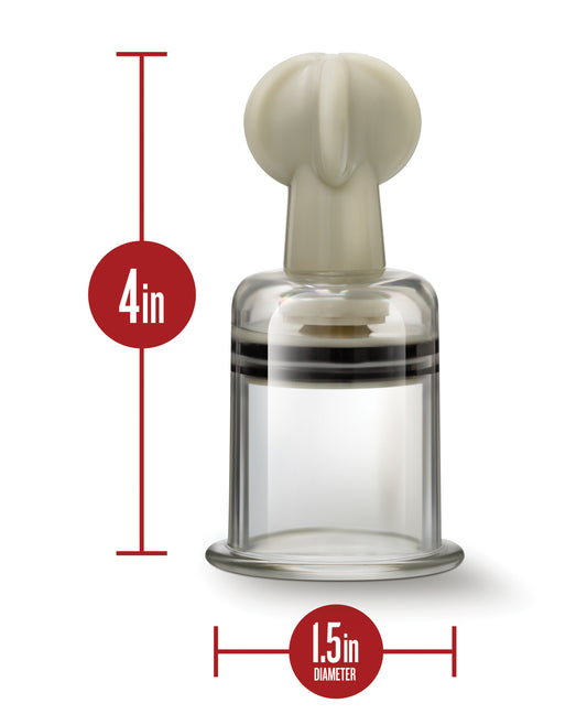 Temptasia Blush Temptasia Clit &amp; Nipple Large Twist Suckers - Clear Set of 2