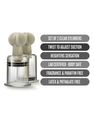 Temptasia Blush Temptasia Clit &amp; Nipple Large Twist Suckers - Clear Set of 2 - Image 4