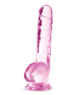 Naturally Yours Blush Naturally Yours 8" Crystalline Dildo - Rose - Image 3