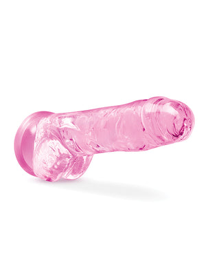 Naturally Yours Blush Naturally Yours 8" Crystalline Dildo - Rose - Image 4